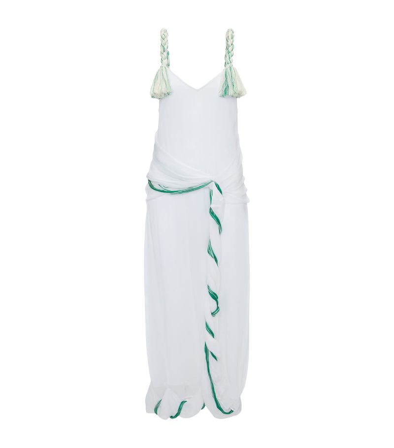 Jw Anderson Jw Anderson Crepe Tassel-Strap Maxi Dress