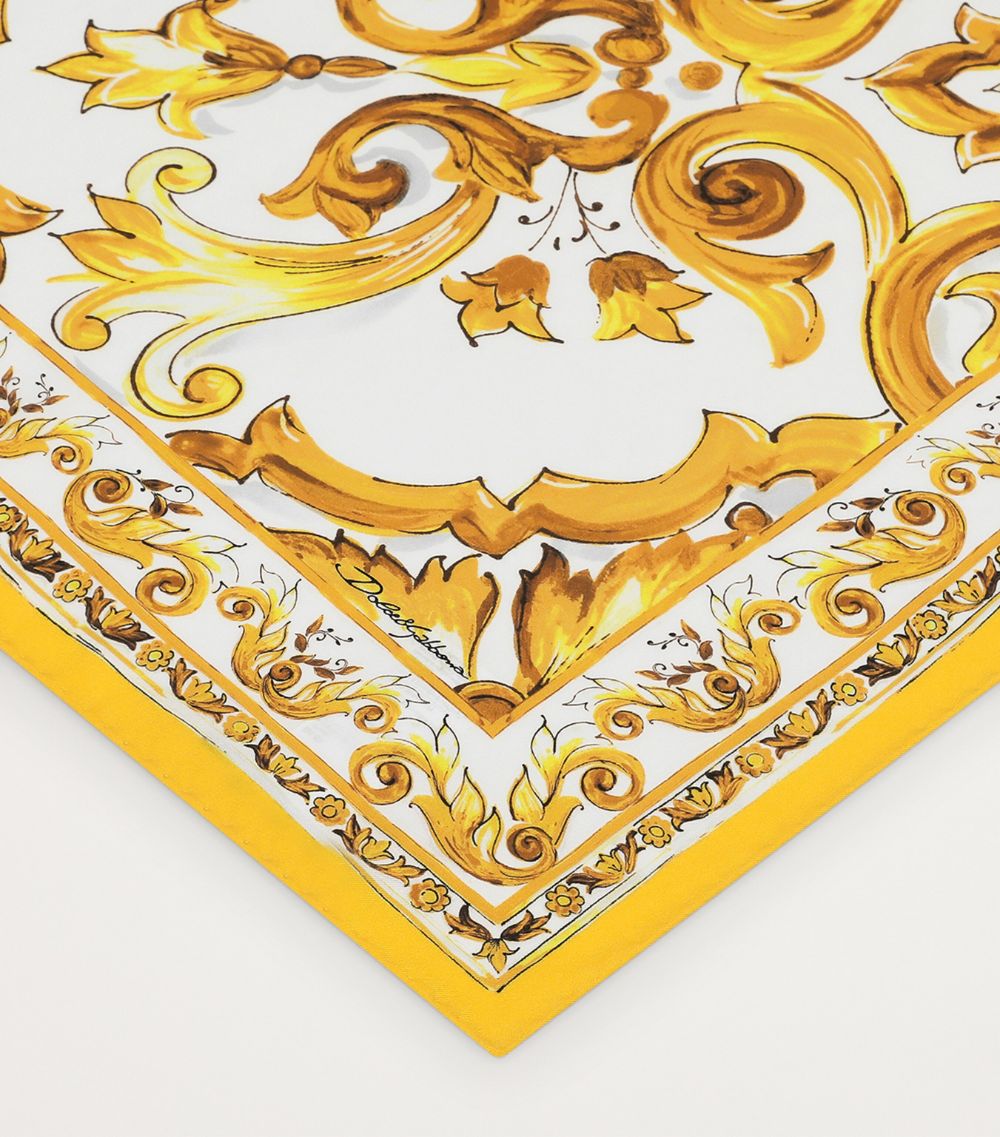 Dolce & Gabbana Dolce & Gabbana Silk Majolica Print Scarf