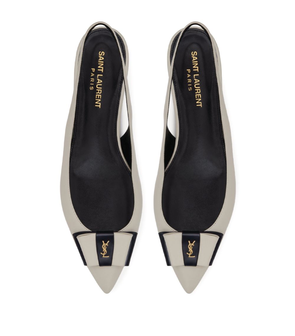 Saint Laurent Saint Laurent Leather Anais Ballerina Flats