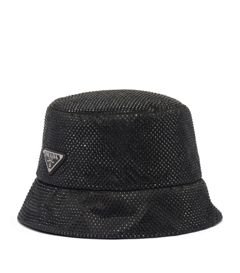 Prada Prada Crystal-Embellished Bucket Hat