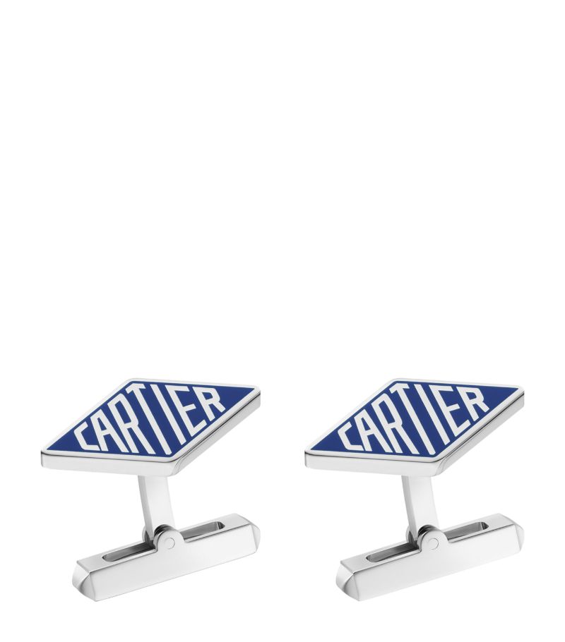 Cartier Cartier Sterling Silver And Palladium Losange Cufflinks