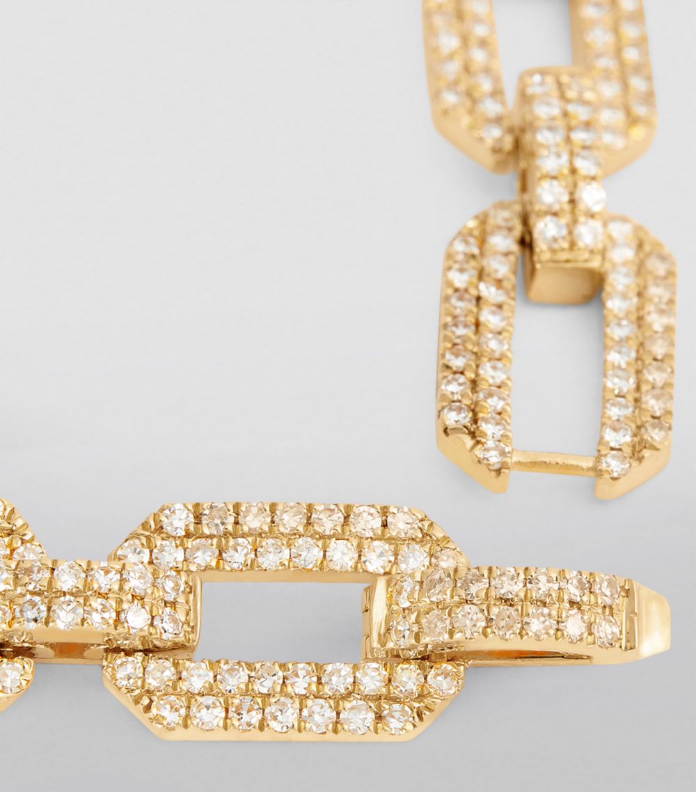 Shay Shay Yellow Gold And Diamond Geo Chain Bracelet