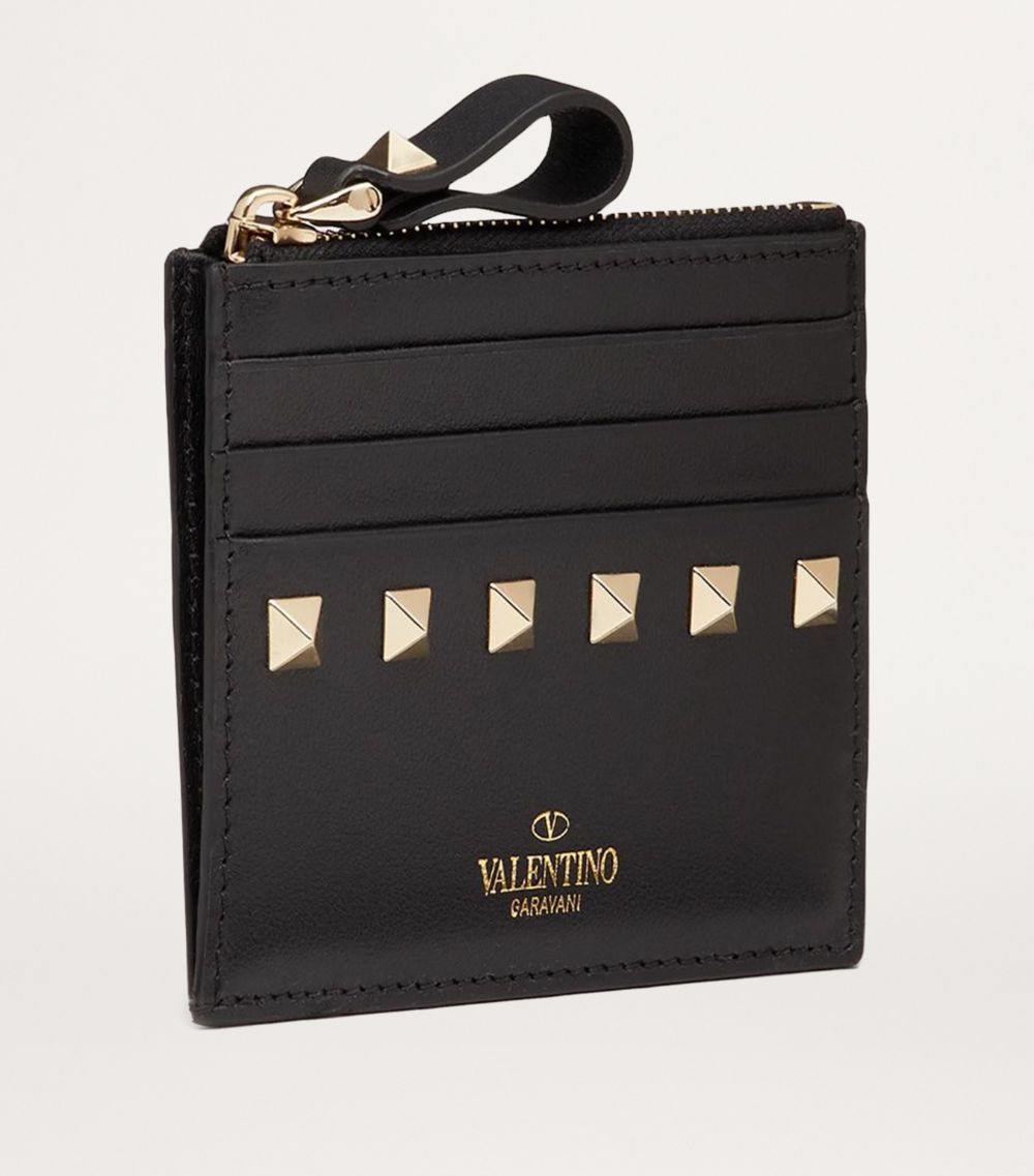 VALENTINO GARAVANI Valentino Garavani Leather Rockstud Coin And Card Holder