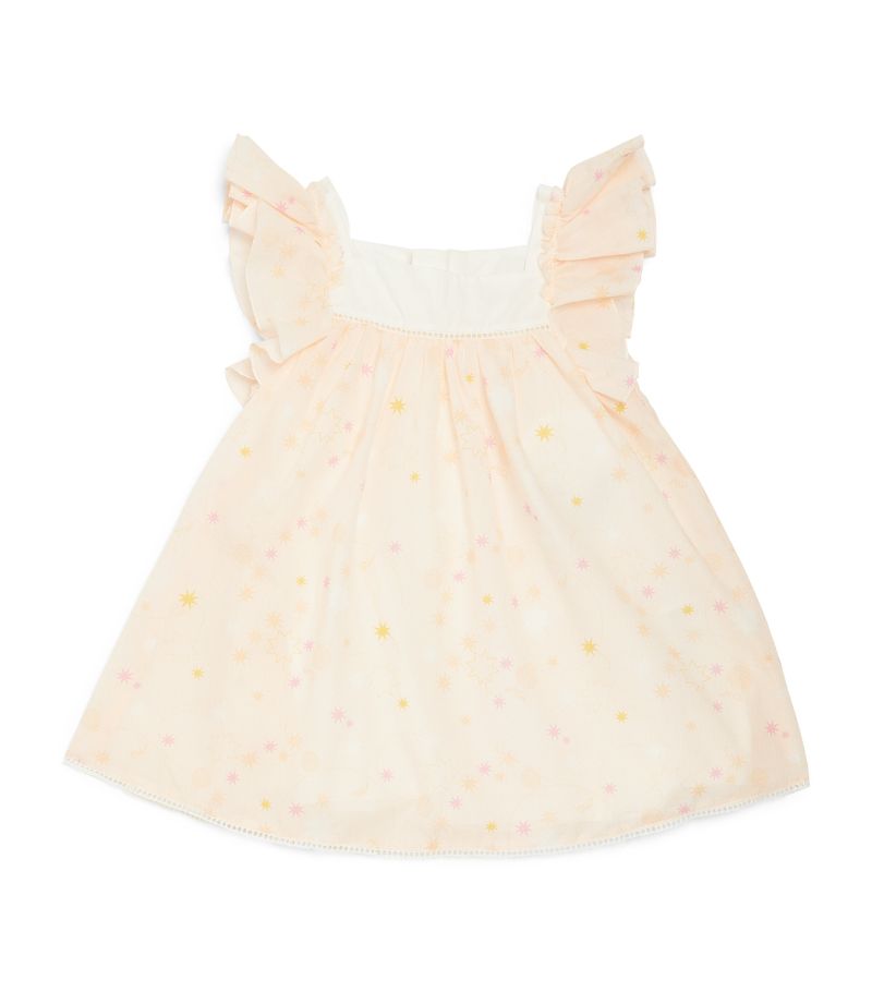 Chloé Kids Chloé Kids Cotton Star Print Dress And Mouse Toy Set (3-18 Months)