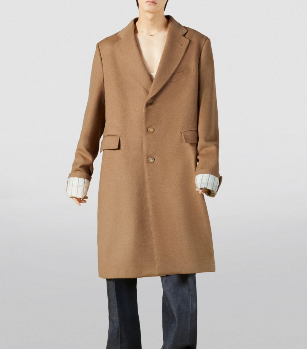 Gucci Gucci Camel Hair Pea Coat