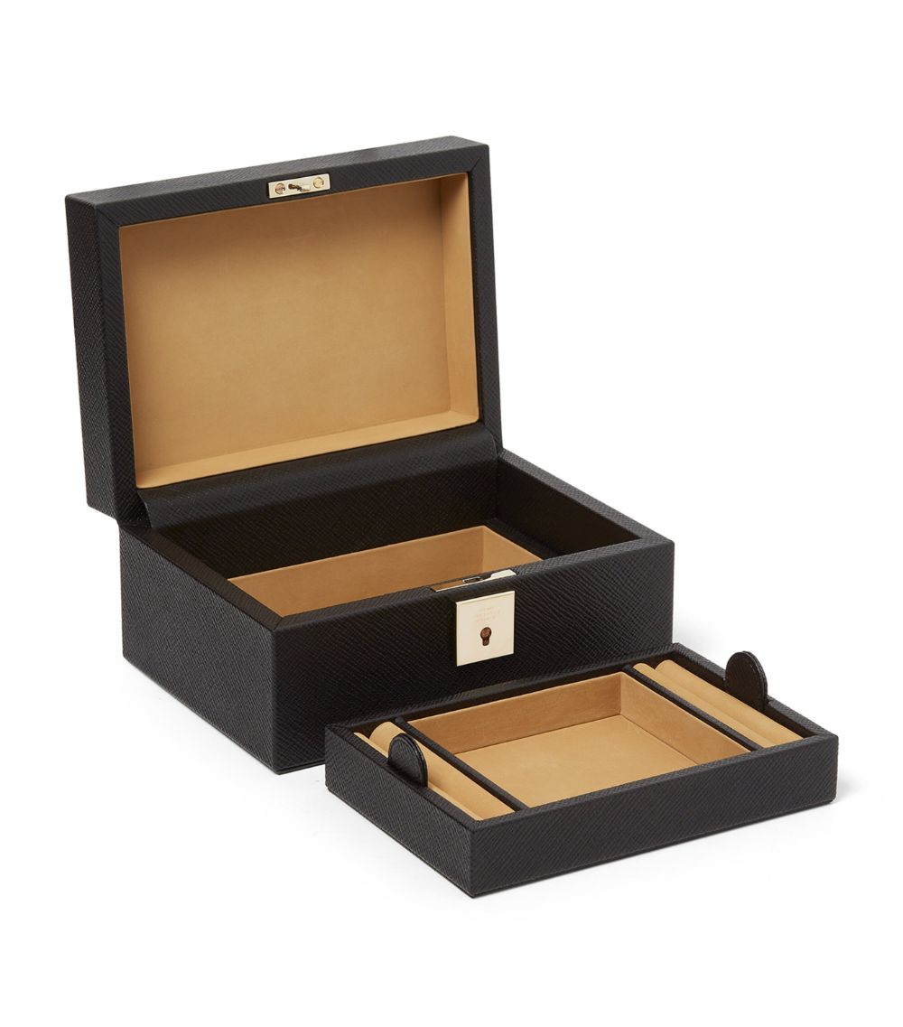 Smythson Smythson Small Leather Panama Jewellery Box