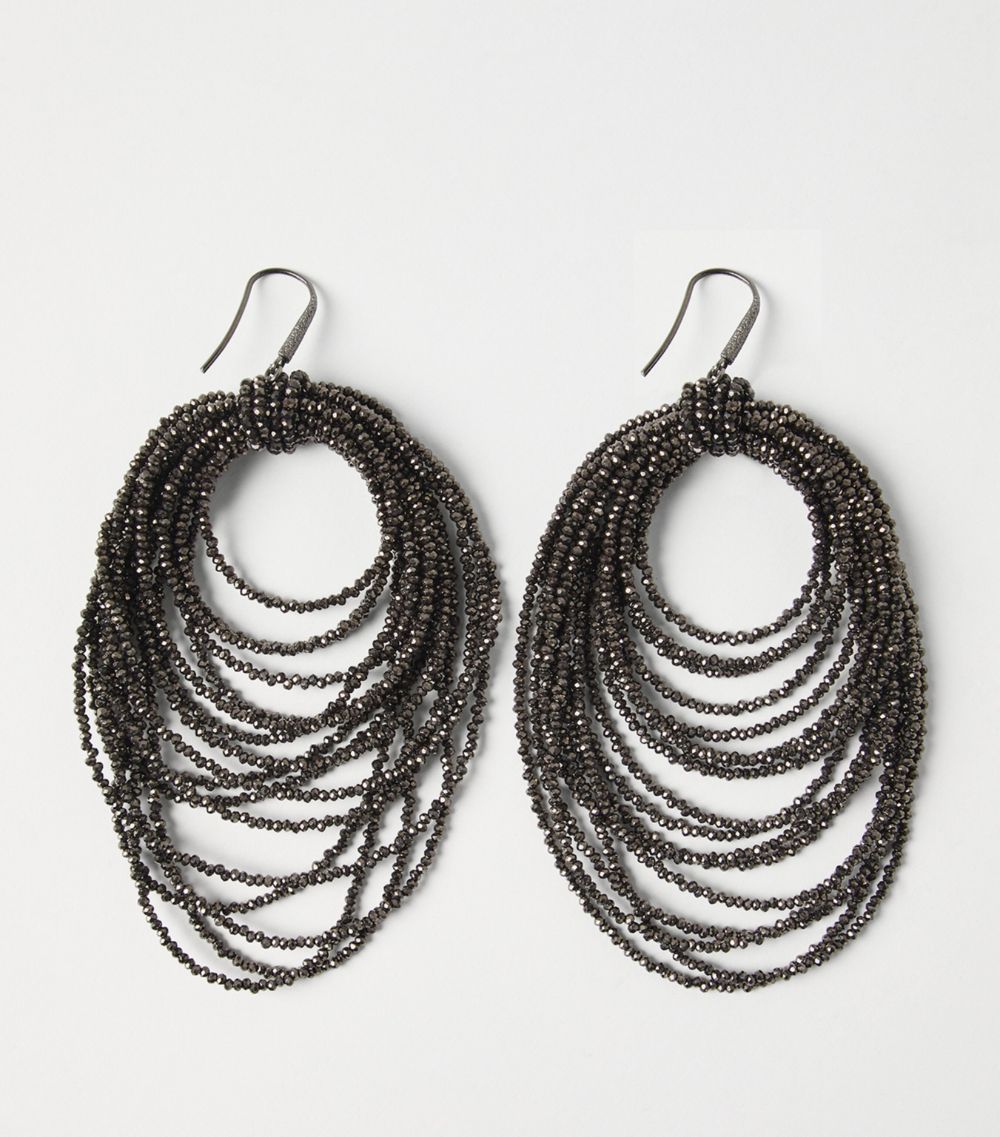 Brunello Cucinelli Brunello Cucinelli Glass Monili Hoop Earrings