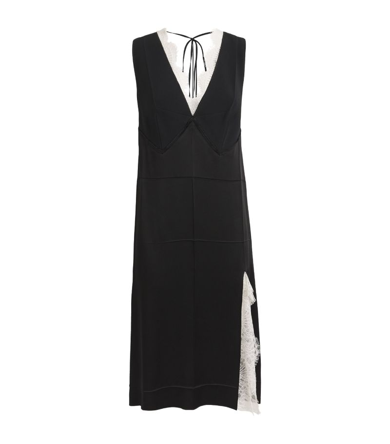 Victoria Beckham Victoria Beckham Lace-Trim Midi Dress