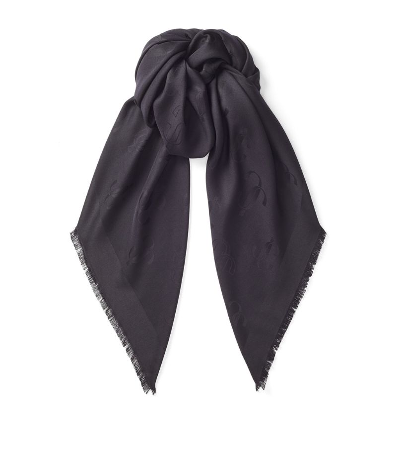 Jimmy Choo Jimmy Choo Silk-Wool Emani Scarf