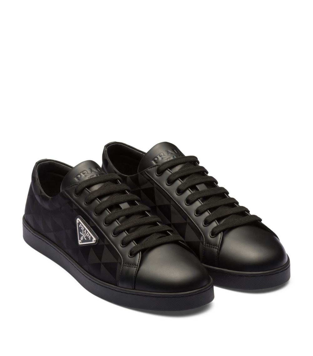 Prada Prada Leather and Re-Nylon Sneakers