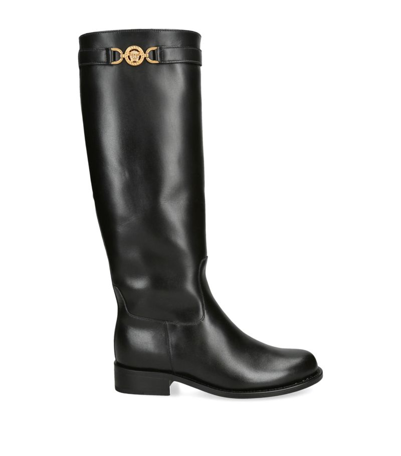 Versace Versace Leather Knee-High Boots 25