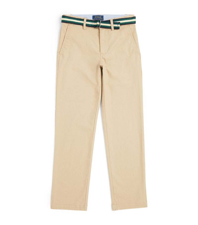 Ralph Lauren Kids Ralph Lauren Kids Cotton Chinos with Striped Belt (5-7 Years)