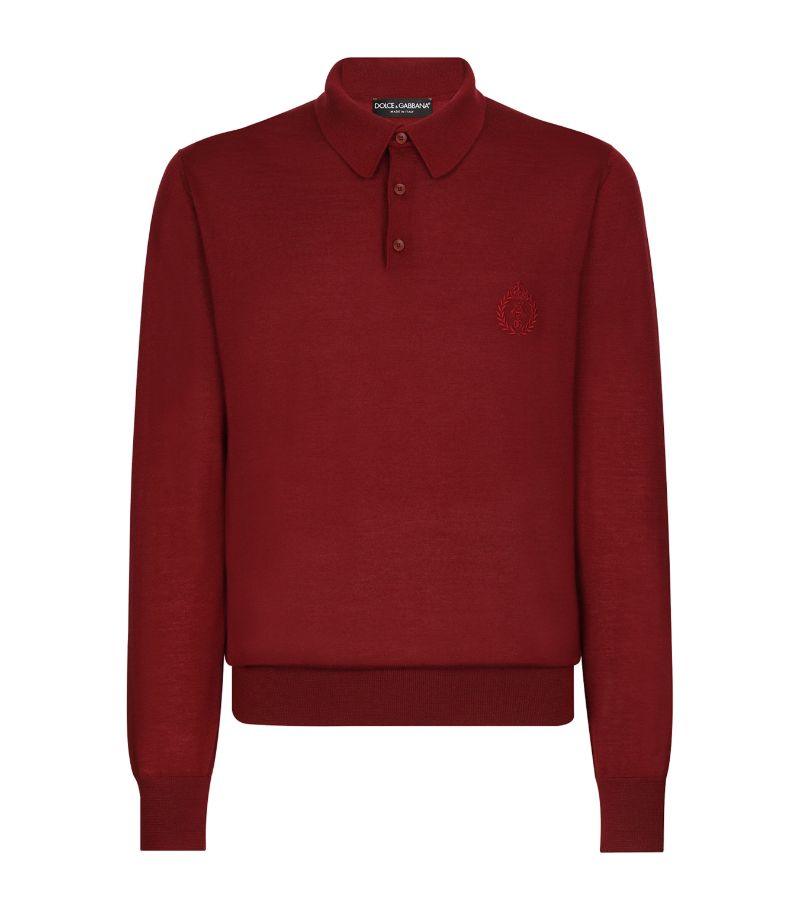 Dolce & Gabbana Dolce & Gabbana Cashmere Logo Polo Sweater