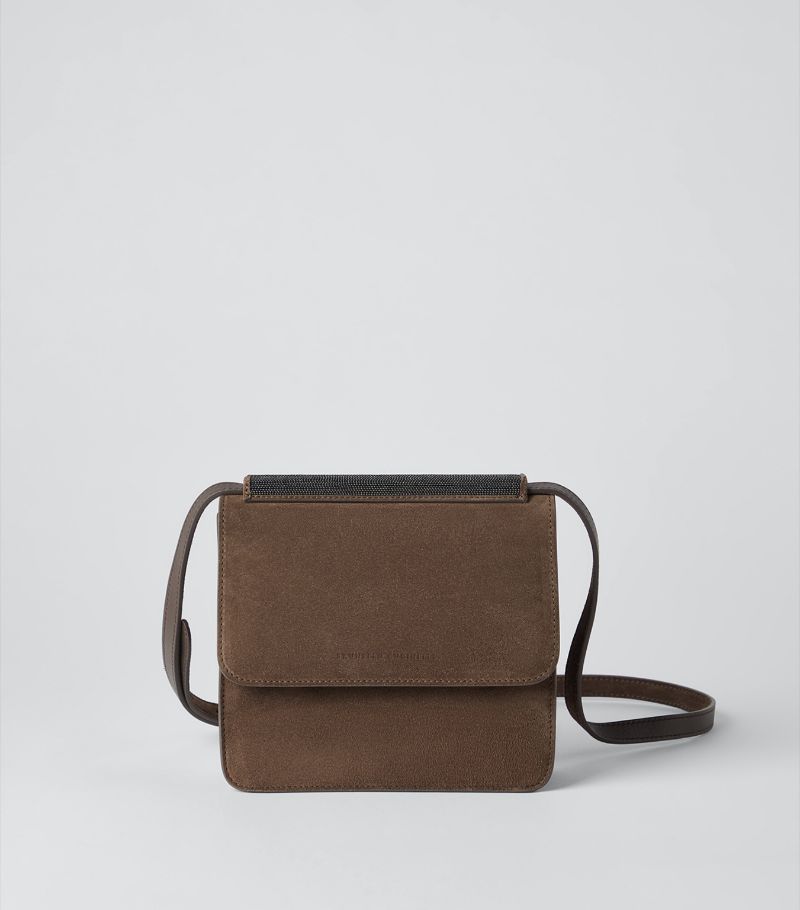 Brunello Cucinelli Brunello Cucinelli Small Suede Shoulder Bag