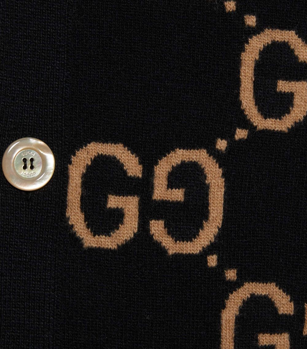 Gucci Gucci Wool Gg Jacquard Cardigan