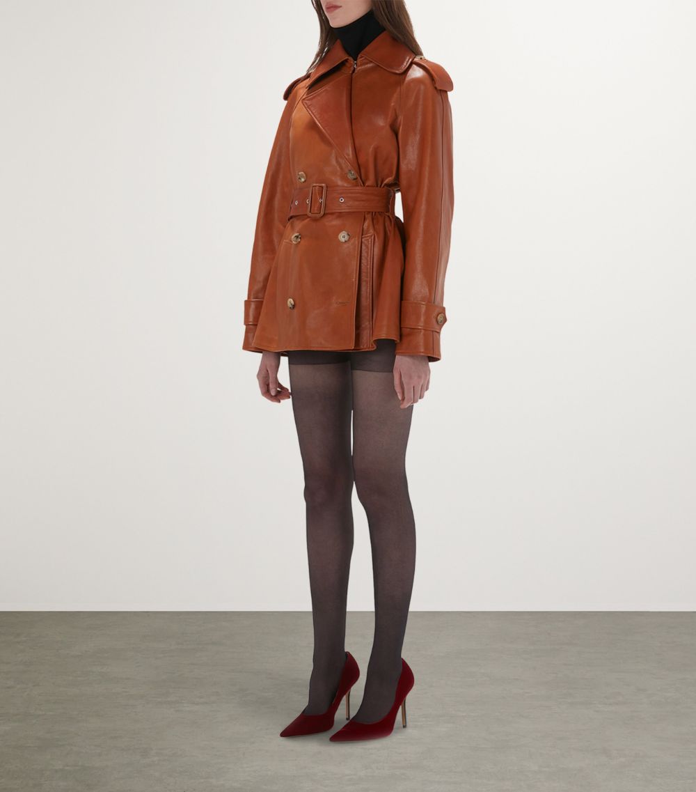 Jw Anderson Jw Anderson Leather Short Trench Coat