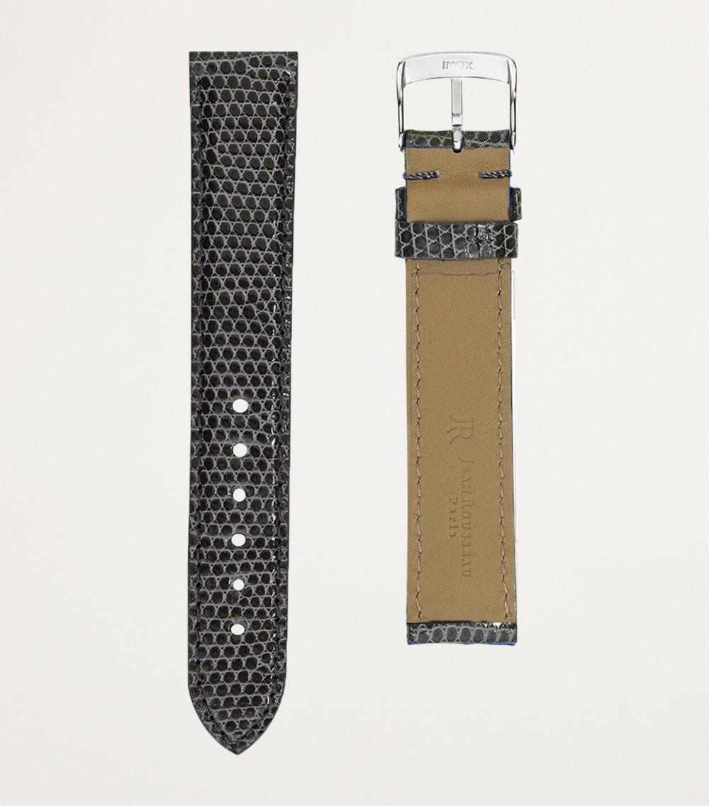 Jean Rousseau Jean Rousseau Classic Leather Lizard-Pattern Watch Strap (17Mm)