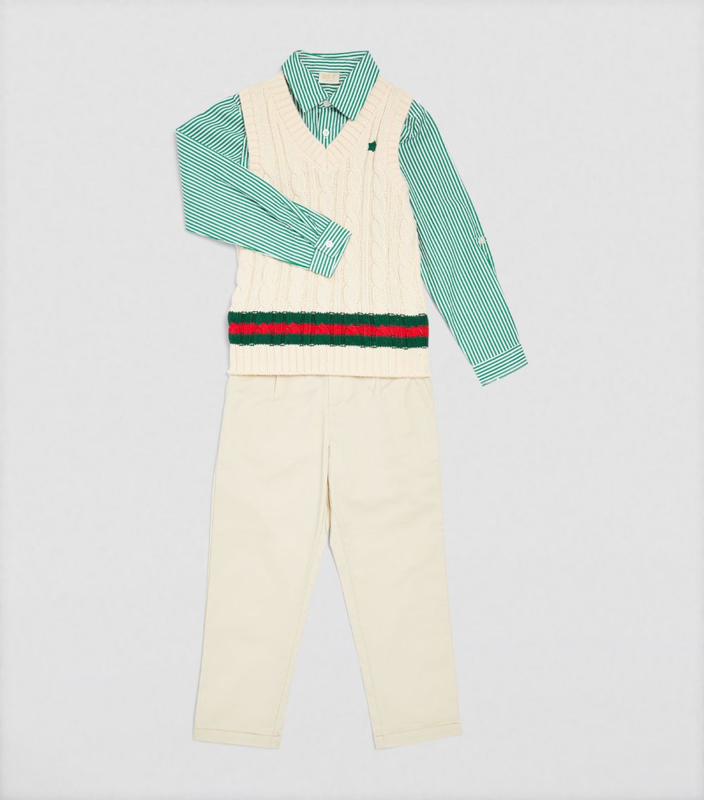 Marlo Marlo Knitted Holiday Sweater Vest (3-16 Years)