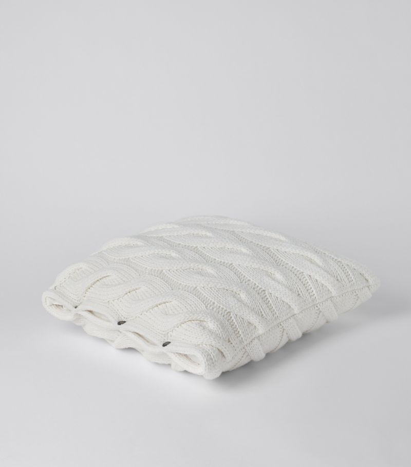 Brunello Cucinelli Brunello Cucinelli Cashmere Cable-Knit Cushion (50Cm X 50Cm)