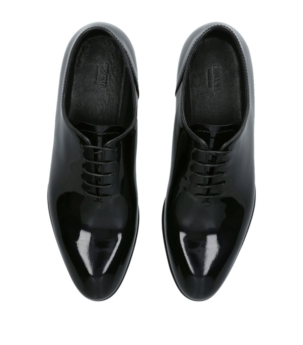 zegna Zegna Patent Leather Vienna Oxford Shoes