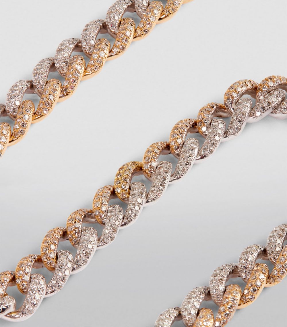Shay Shay Yellow Gold And Diamond Pavé Link Choker Necklace
