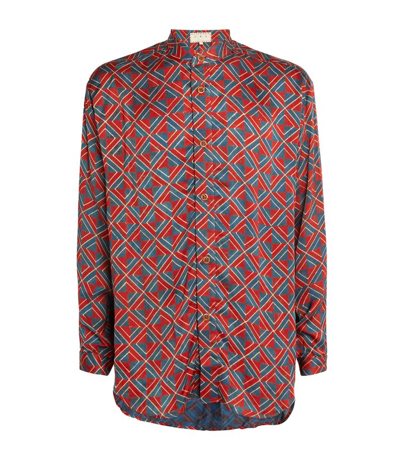 Smr Days SMR Days Cotton-Blend Geometric Print Shirt