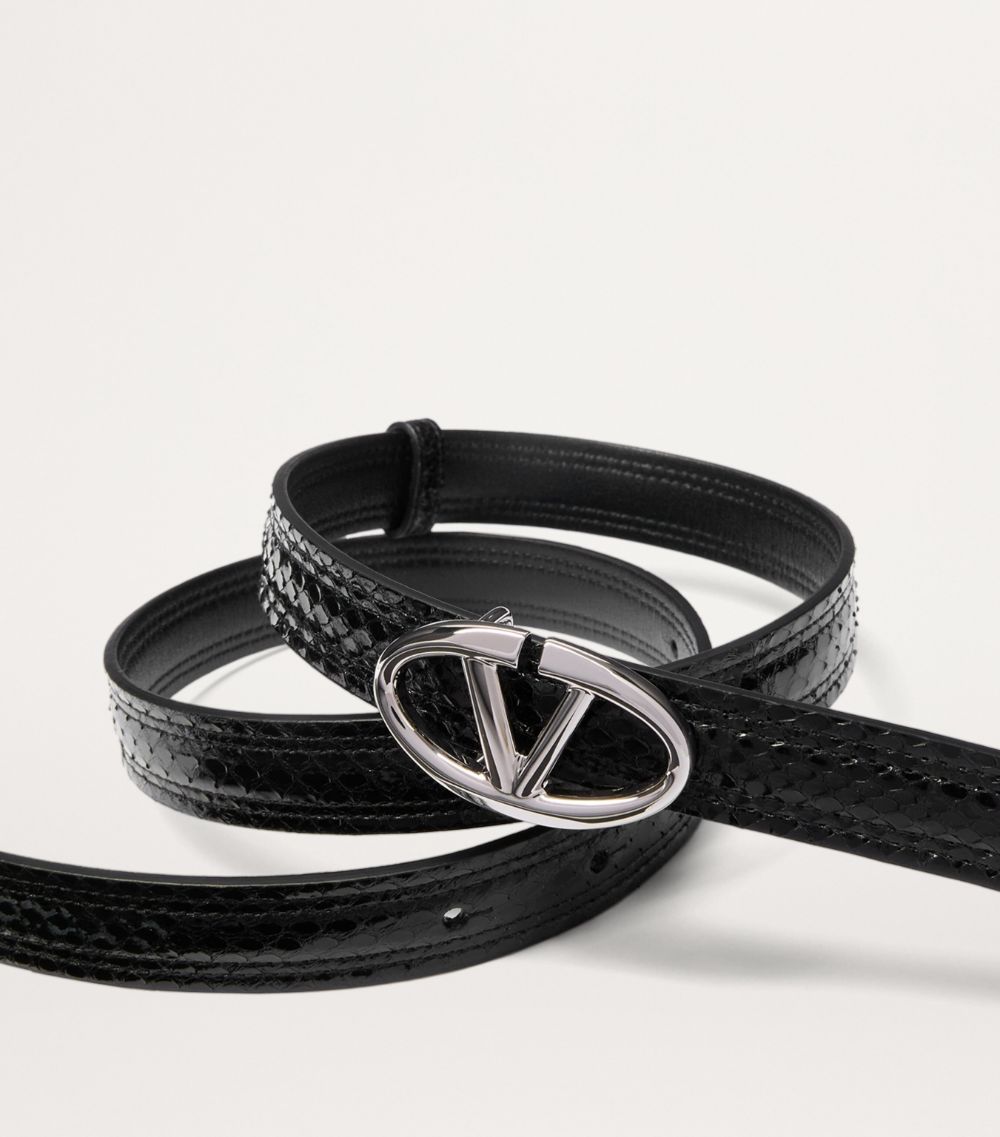 VALENTINO GARAVANI Valentino Garavani Snakeskin Vlogo Belt