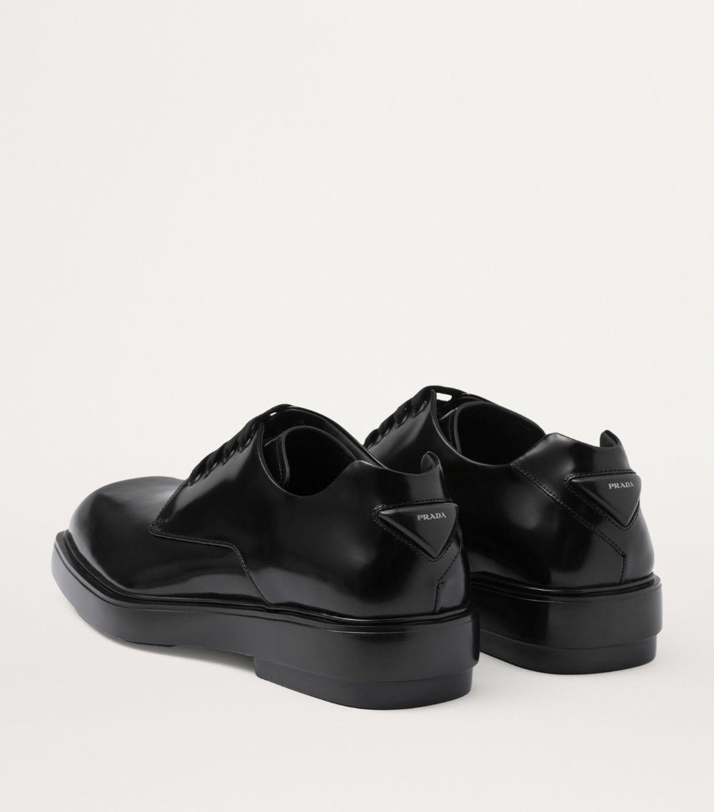 Prada Prada Brushed Leather Derby Shoes