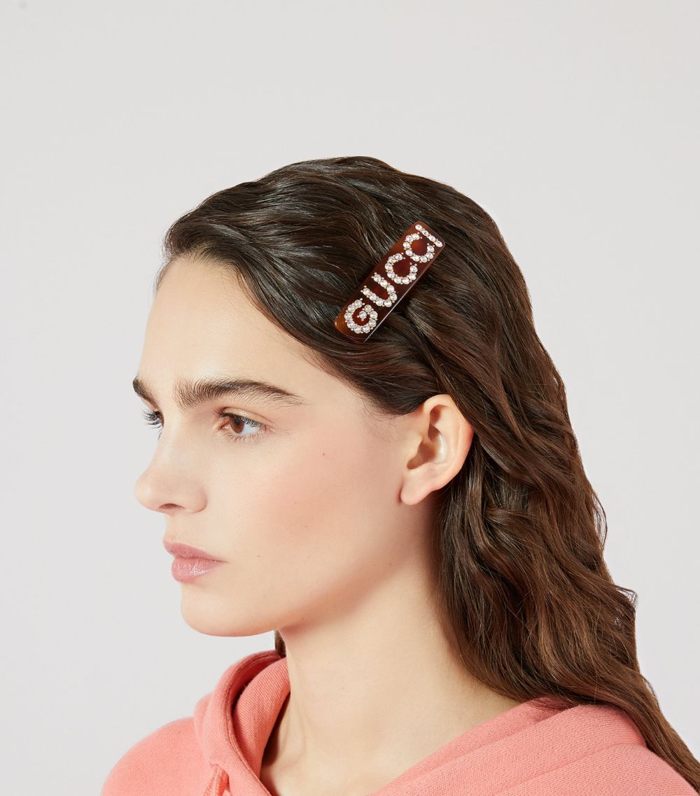 Gucci Gucci Crystal-Embellished Hair Clip