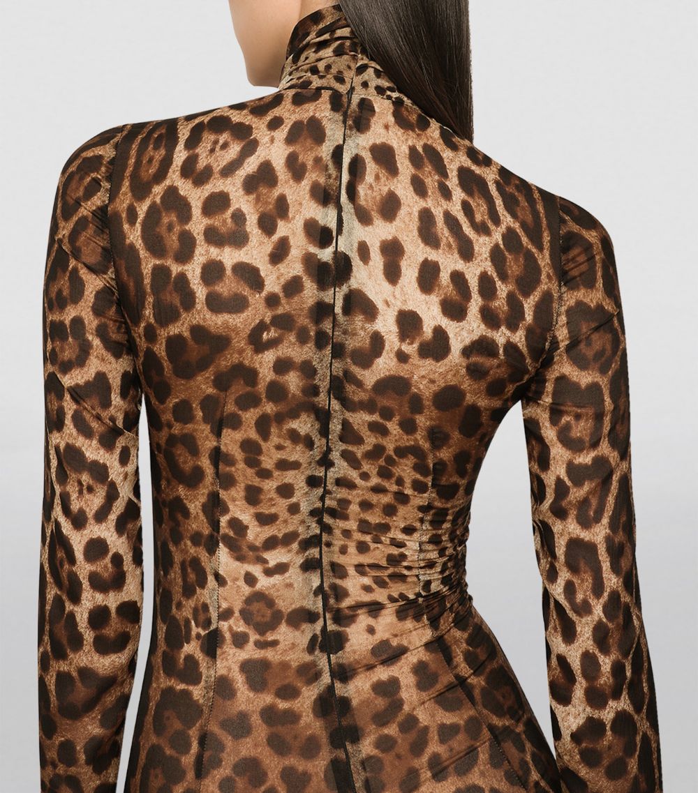 Dolce & Gabbana Dolce & Gabbana KIM DOLCE & GABBANA Silk Leopard Print Jumpsuit