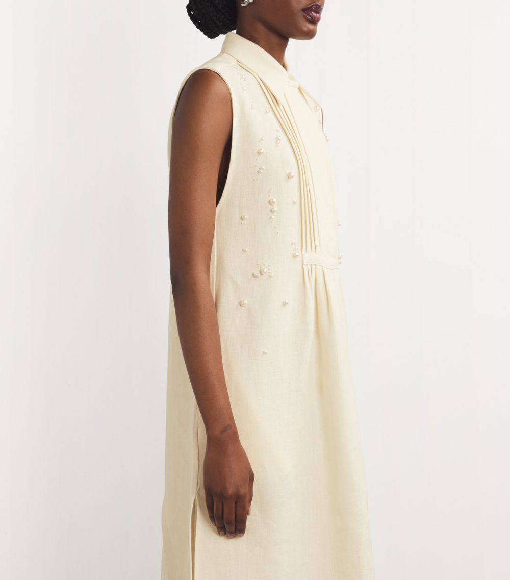 Jil Sander Jil Sander Hemp Embroidered Shirt Dress