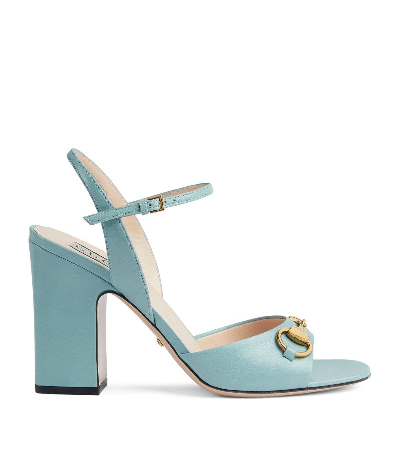 Gucci Gucci Leather Horsebit Heeled Sandals