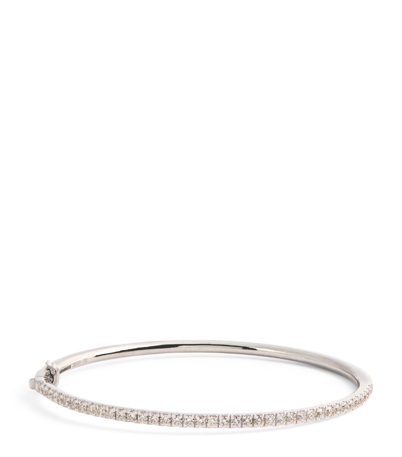 Melissa Kaye Melissa Kaye Small White Gold And Diamond Clara Bangle