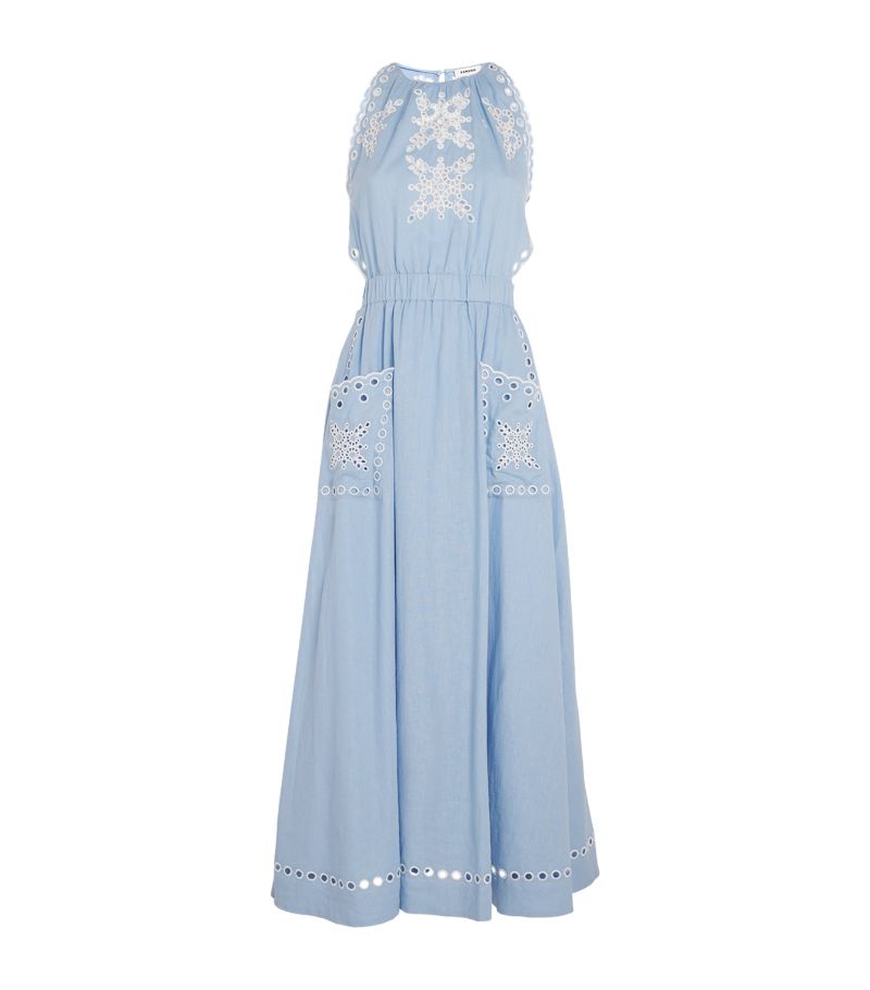  Sandro Embroidered Calypso Dress