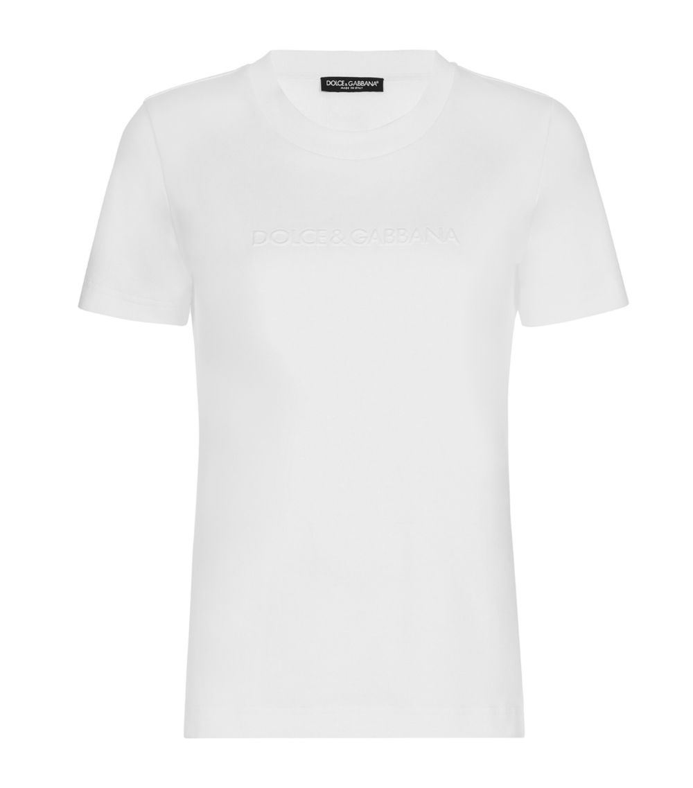 Dolce & Gabbana Dolce & Gabbana Cotton Embroidered-Logo T-Shirt