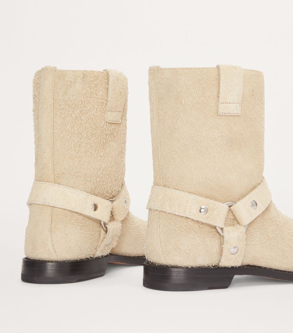 Loewe Loewe X Paula'S Ibiza Brushed Suede Campo Biker Boots