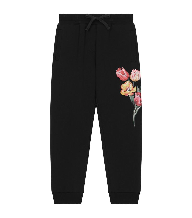 Dolce & Gabbana Dolce & Gabbana Kids Cotton Floral Sweatpants (8-12 Years)