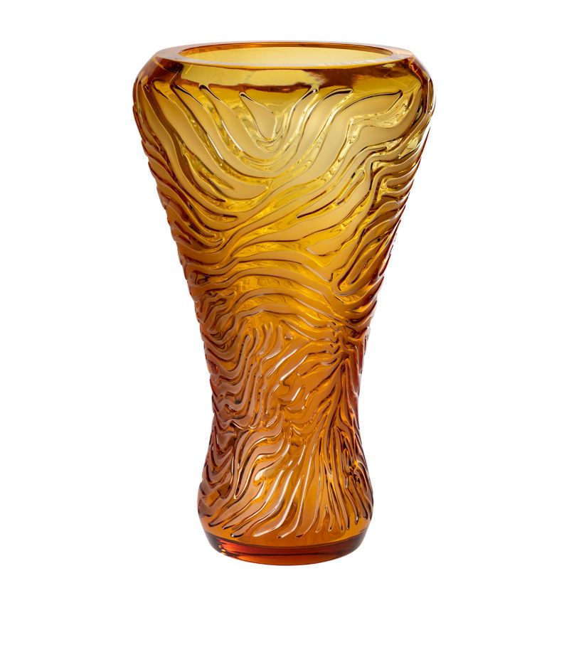 Lalique Lalique Crystal Tiger Vase (45Cm)