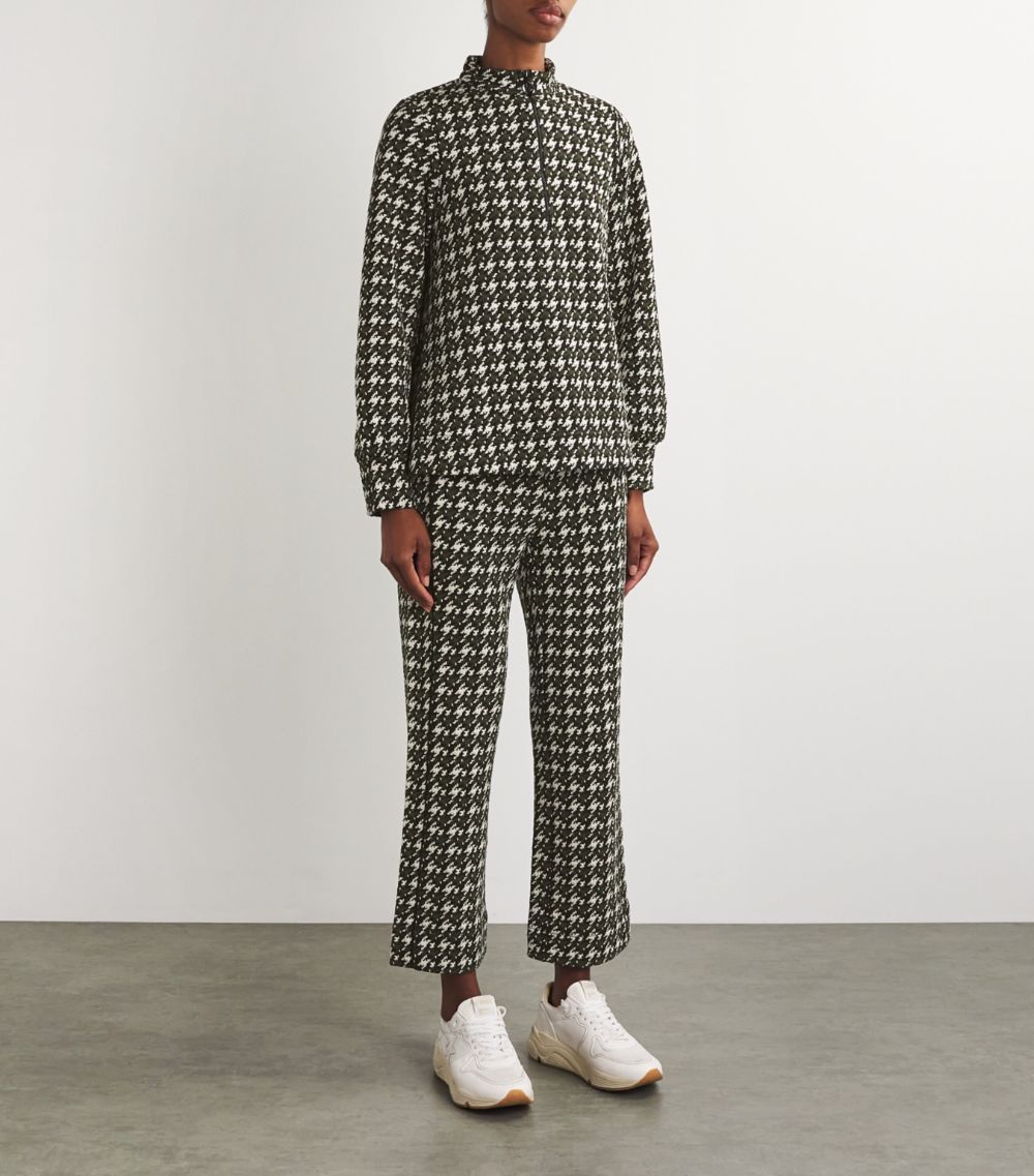 Me+Em Me+Em Cropped Houndstooth Wide-Leg Trousers