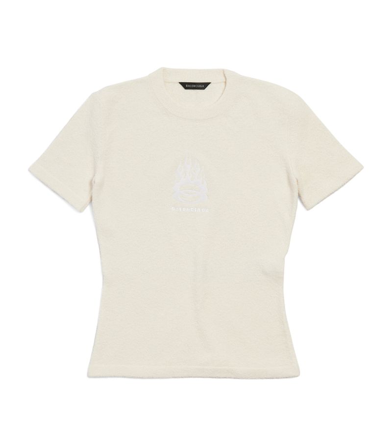 Balenciaga Balenciaga Embroidered-Logo T-Shirt