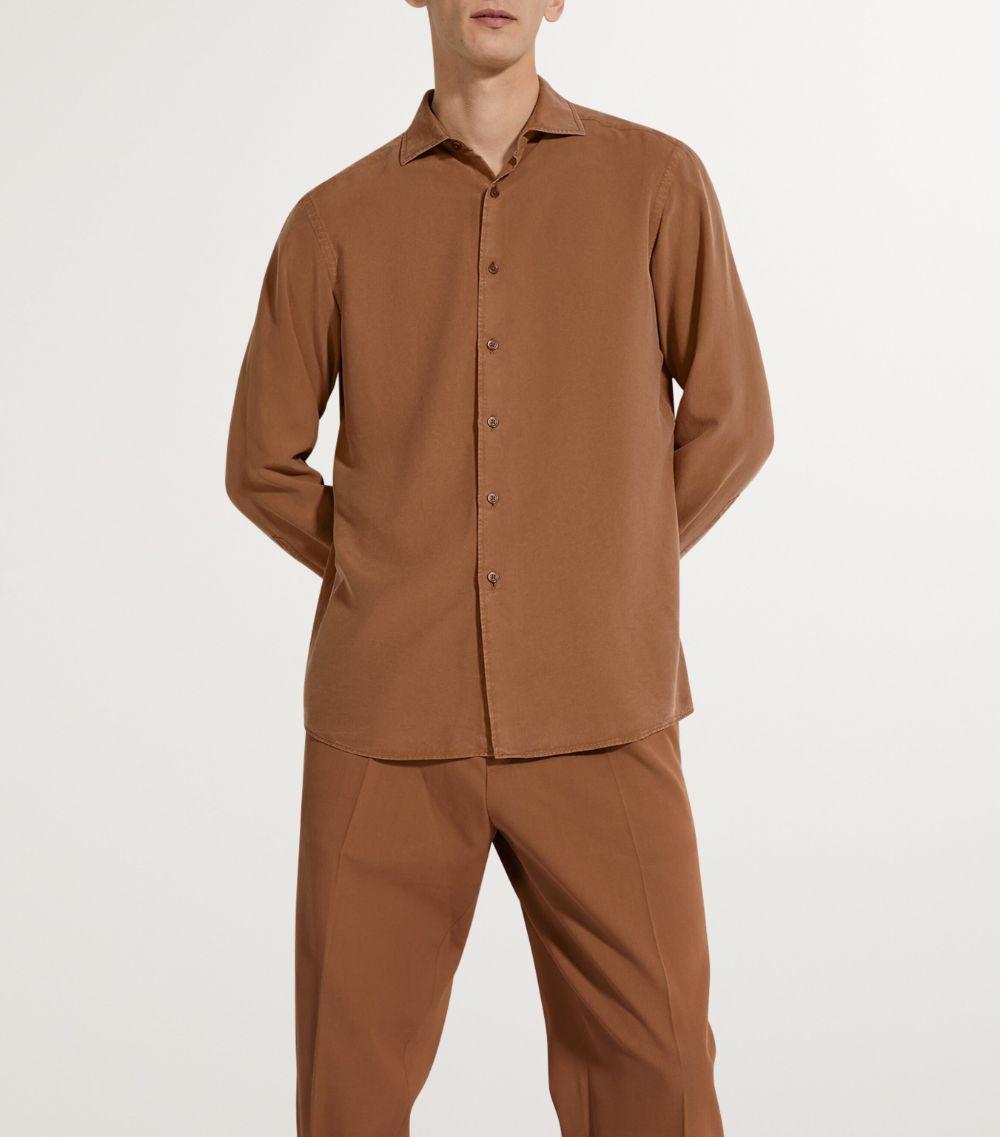 zegna Zegna Silk Garment-Dyed Shirt