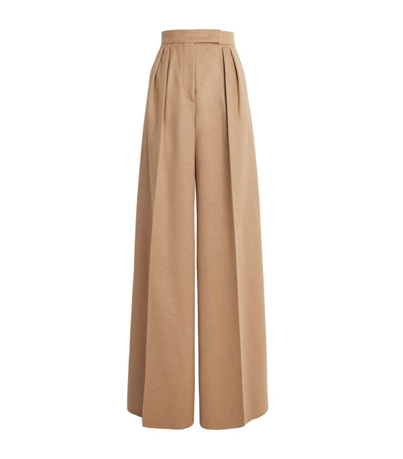 Max Mara Max Mara Camel Hair Wide-Leg Trousers