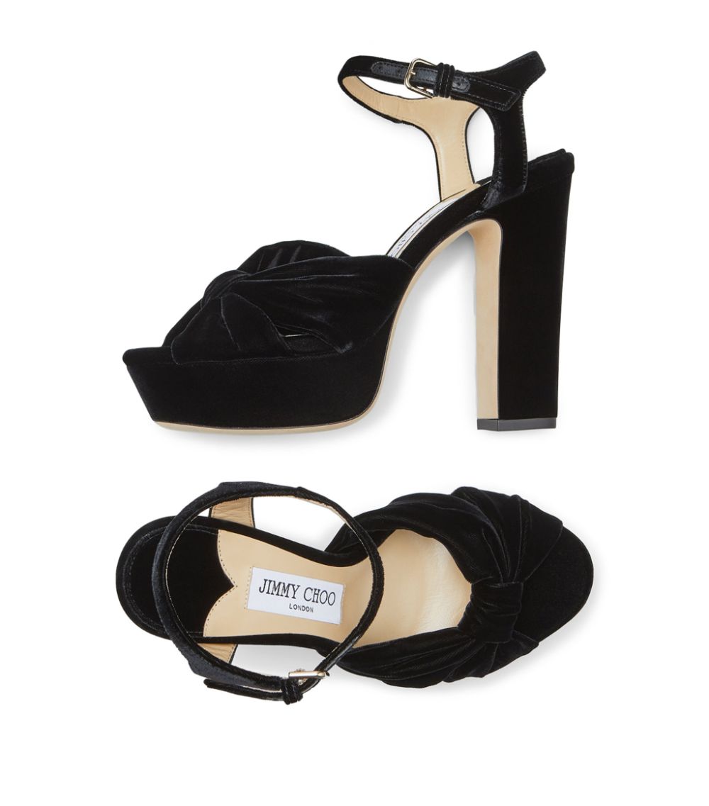 Jimmy Choo Jimmy Choo Heloise 120 Velvet Platform Sandals