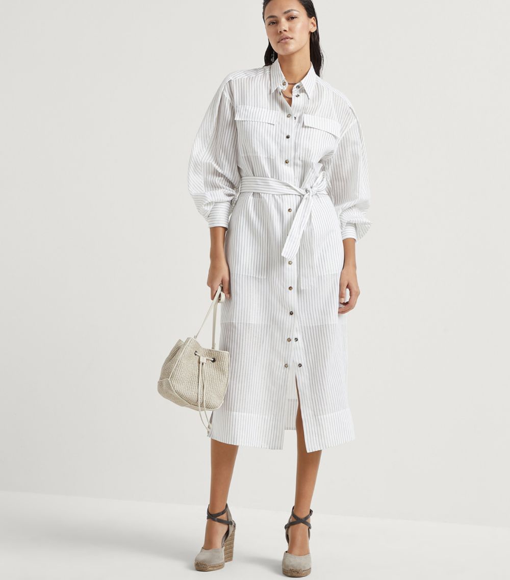 Brunello Cucinelli Brunello Cucinelli Striped Shirt Dress