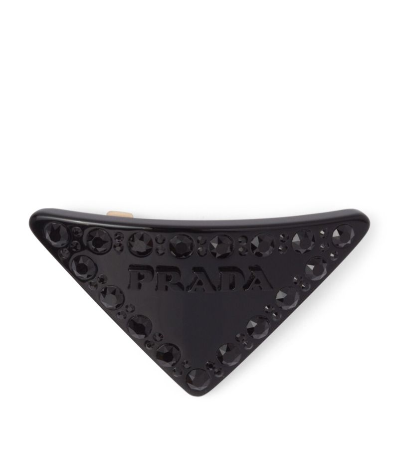 Prada Prada Embellished Triangle Hair Clip