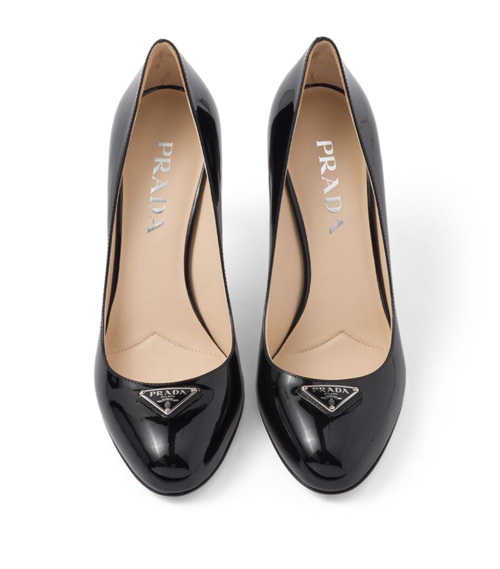 Prada Prada Patent Leather Triangle Pumps 85