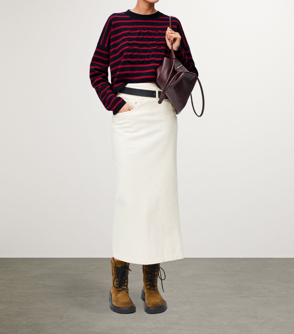 Loewe Loewe Cotton Deconstructed Midi Skirt