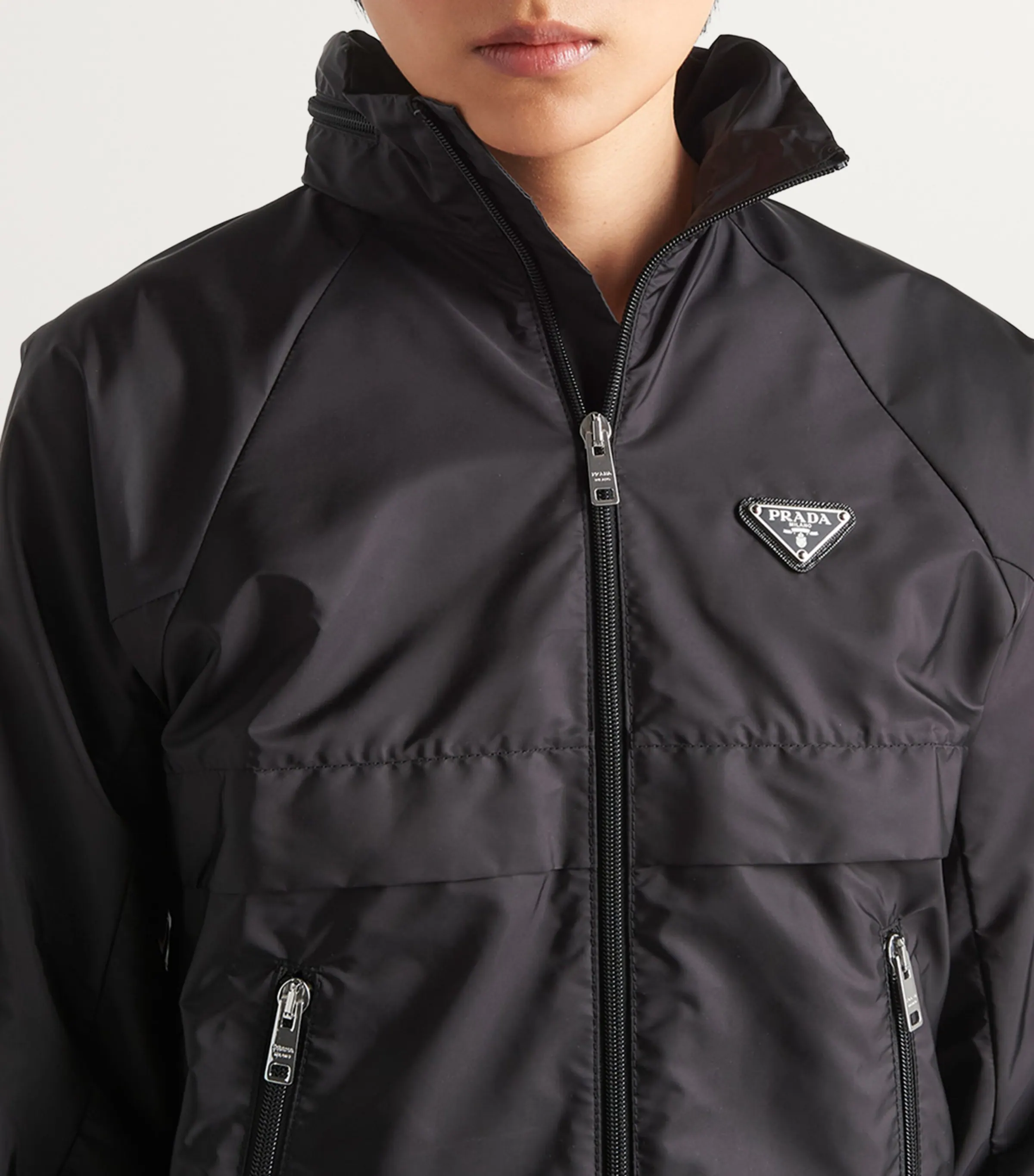 Prada Prada Cropped Re-Nylon Light Jacket