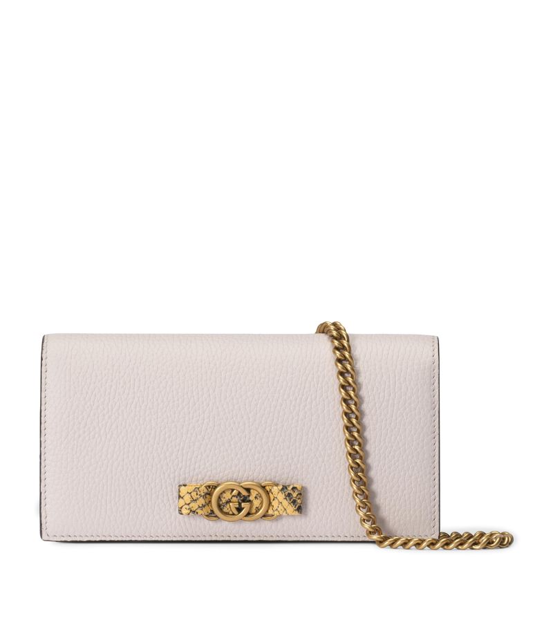 Gucci Gucci Leather Interlocking G Python Chain Wallet