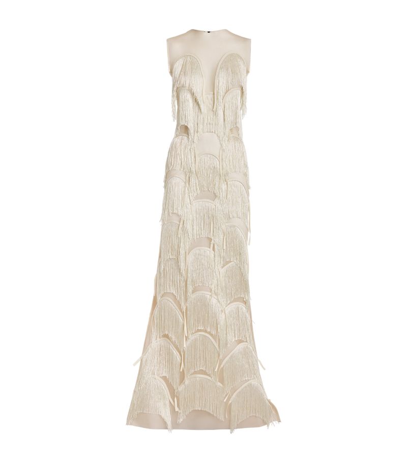 Maticevski Maticevski Cascading Fringe Gown